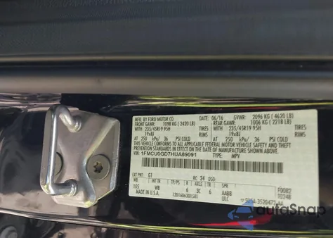 2017 Ford Escape Se z USA, uszkodzony, nr VIN 1FMCU0GD7HUA89091